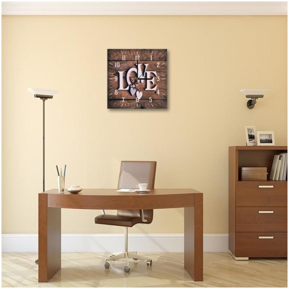 Orologio murale - Amore - Decorazione da Parete cm. 30x30 - Foto 2