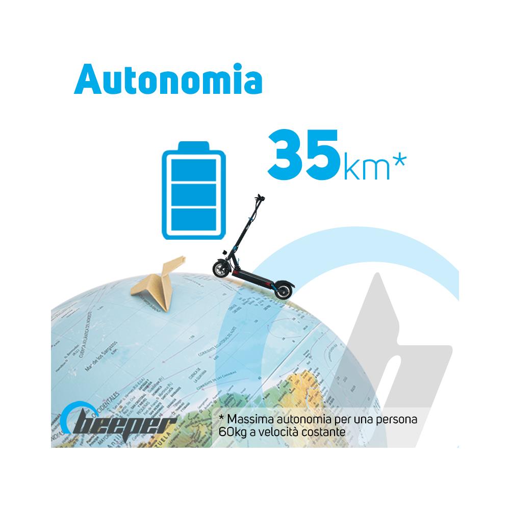 Max Monopattino Scooter Elettrico Con Allarme 10 Pollici 500w 48v 8ah - Foto 2