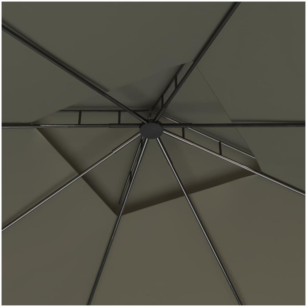 Gazebo 3x3x2,7 m Grigio Talpa 160 g / m² - Foto 3