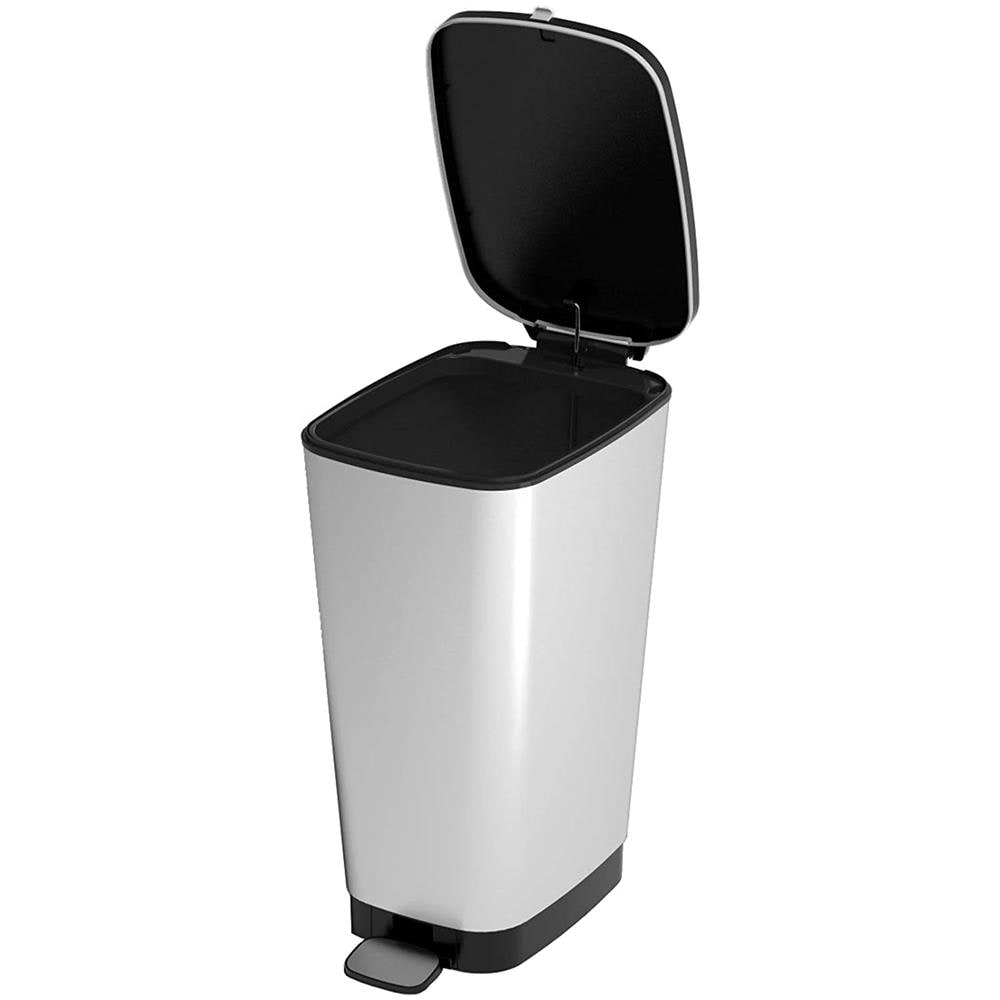 Kis 8071700 Chic Pattumiera S Pattumiera Decorata A Pedale Con Secchio Interno Per Sacchetto Da 10 Lt. 18 X 27x 30 H, Steel, Plastica - Foto 3