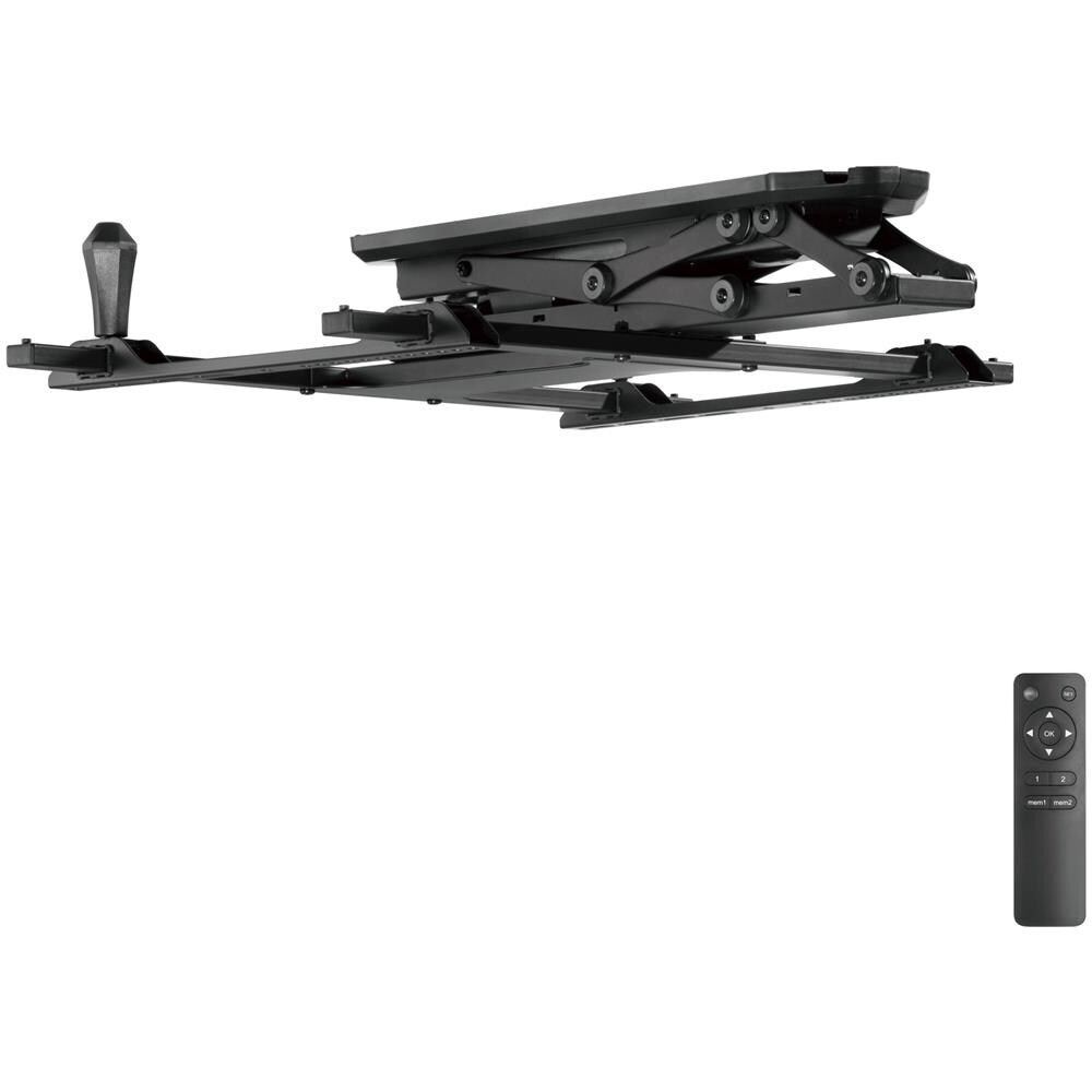 Supporto Professionale Da Soffitto Motorizzato Per Monitor Con Portata 35kg E Vesa Fino A 600x400mm (con Telecomando), Nero - Foto 2