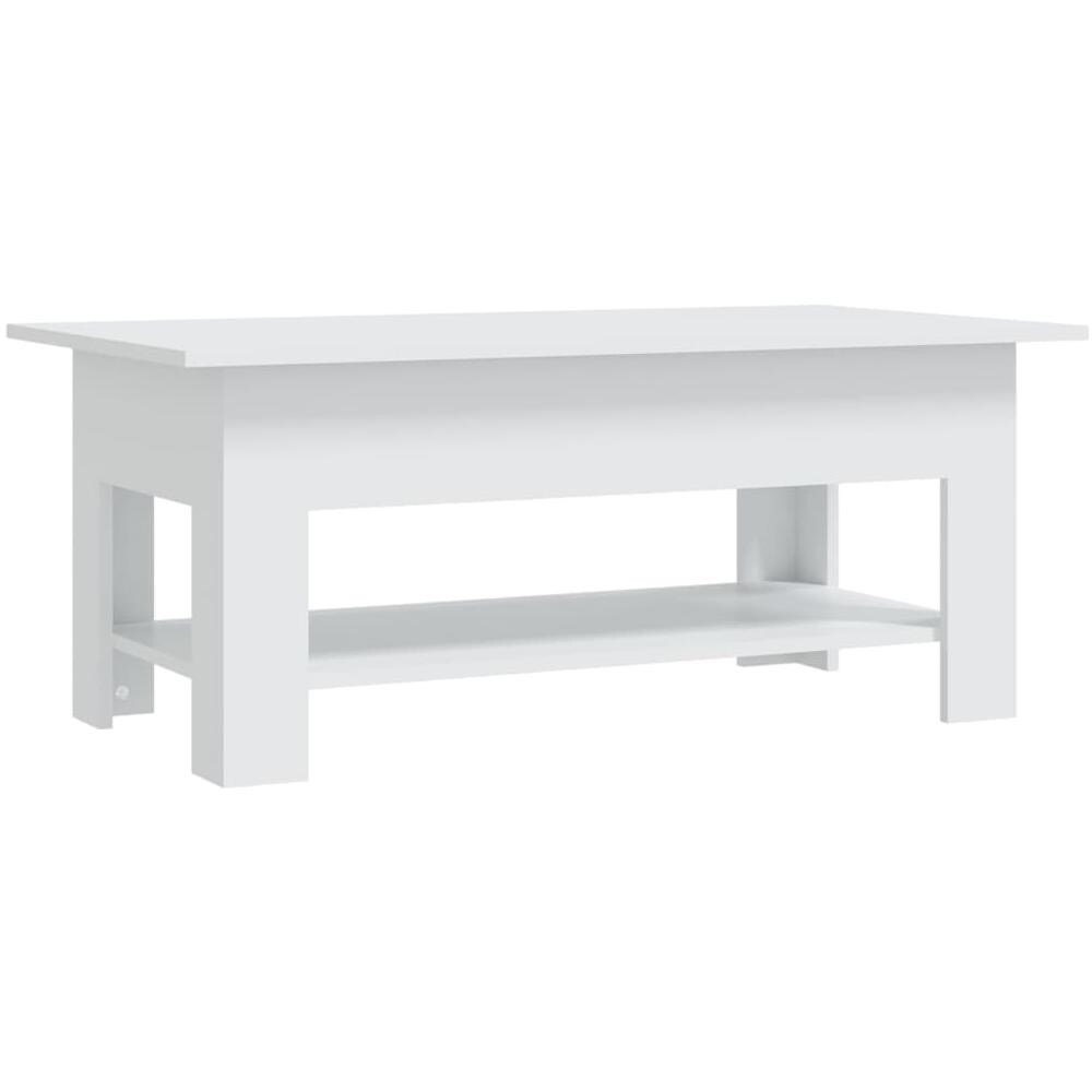 Tavolino da Salotto Bianco 102x55x42 cm in Truciolato - Foto 2