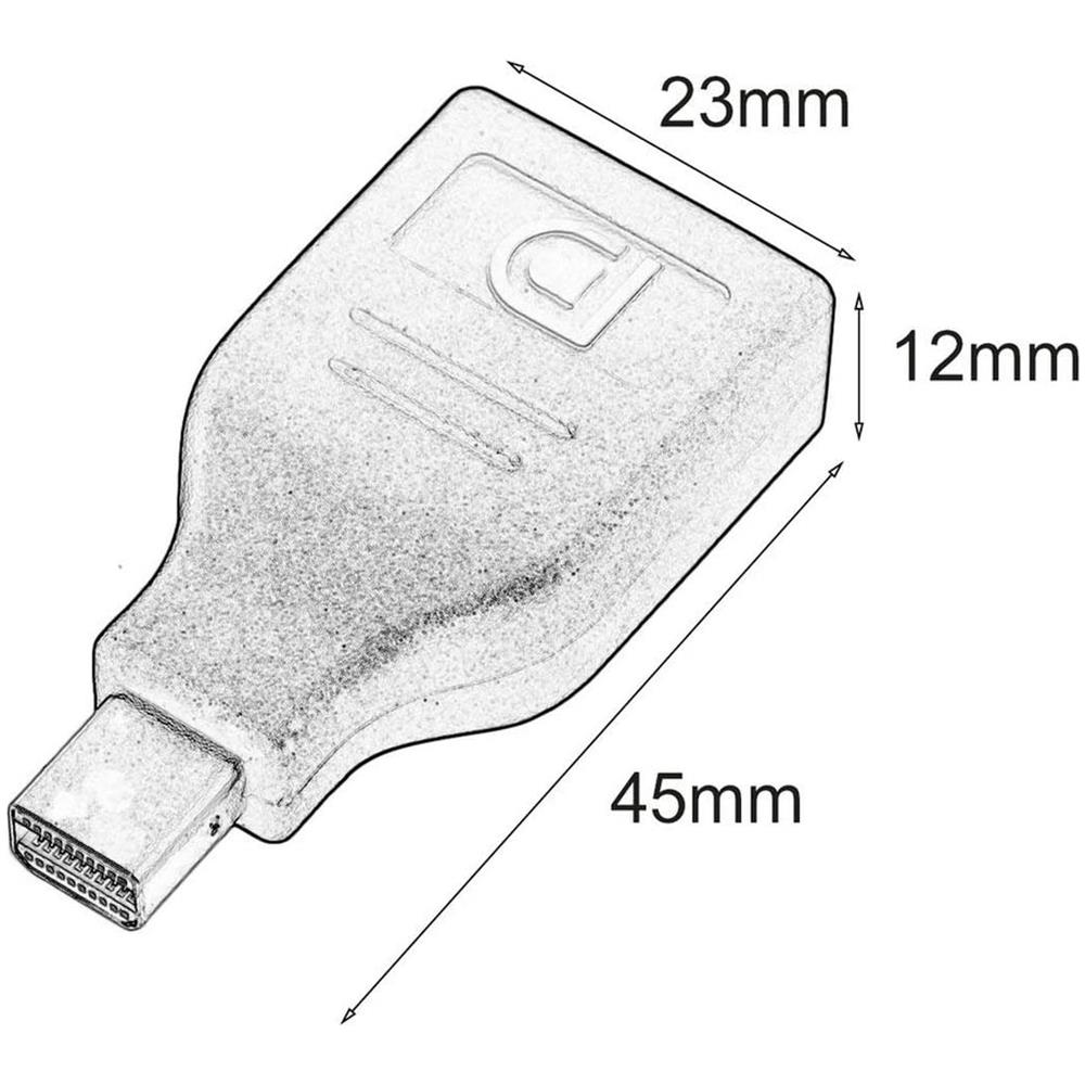 Adattatore Displayport F / mini Displayport M (thunderbolt) 4k Nero - Foto 2