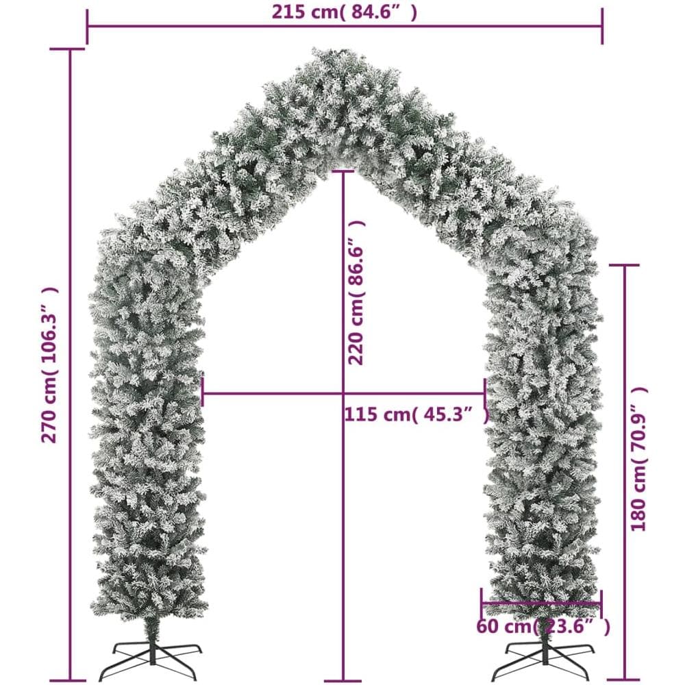 Albero Di Natale Ad Arco Innevato 270 Cm - Foto 6
