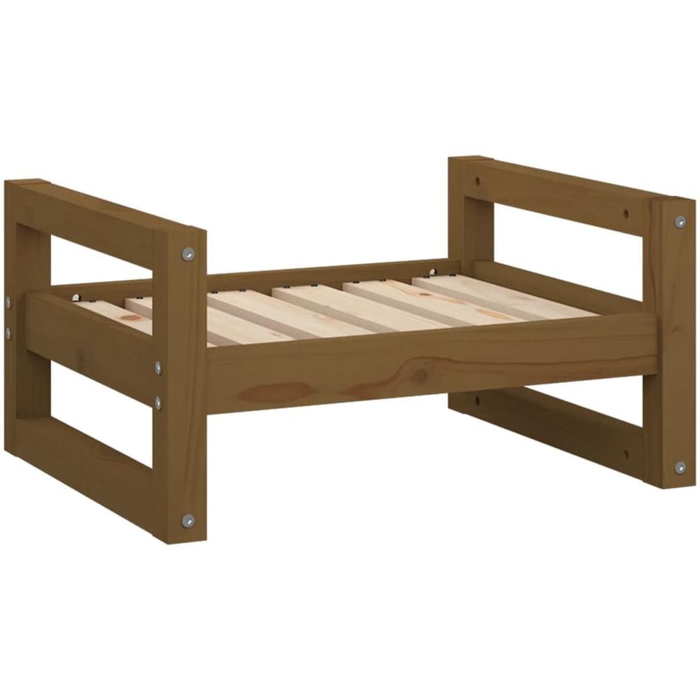 Cuccia Per Cani Miele 55,5x45,5x28 Cm Legno Massello Di Pino - Foto 1