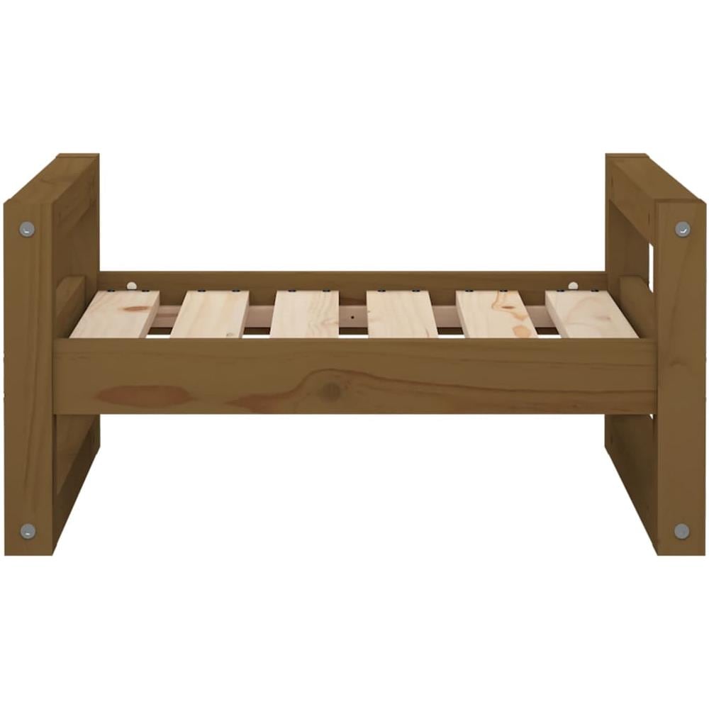 Cuccia Per Cani Miele 55,5x45,5x28 Cm Legno Massello Di Pino - Foto 7