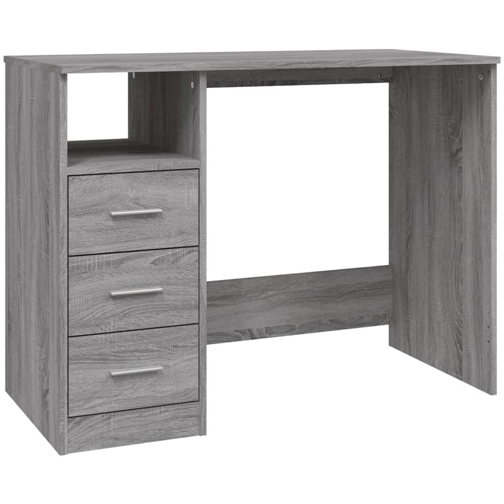 Scrivania Cassetti Grigio Sonoma 102x50x76 Cm Legno Multistrato - Foto 2