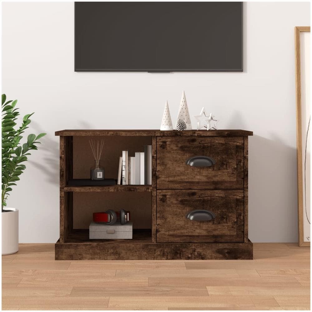 Mobile Porta Tv Rovere Fumo 73x35,5x47,5 Cm Legno Multistrato - Foto 1