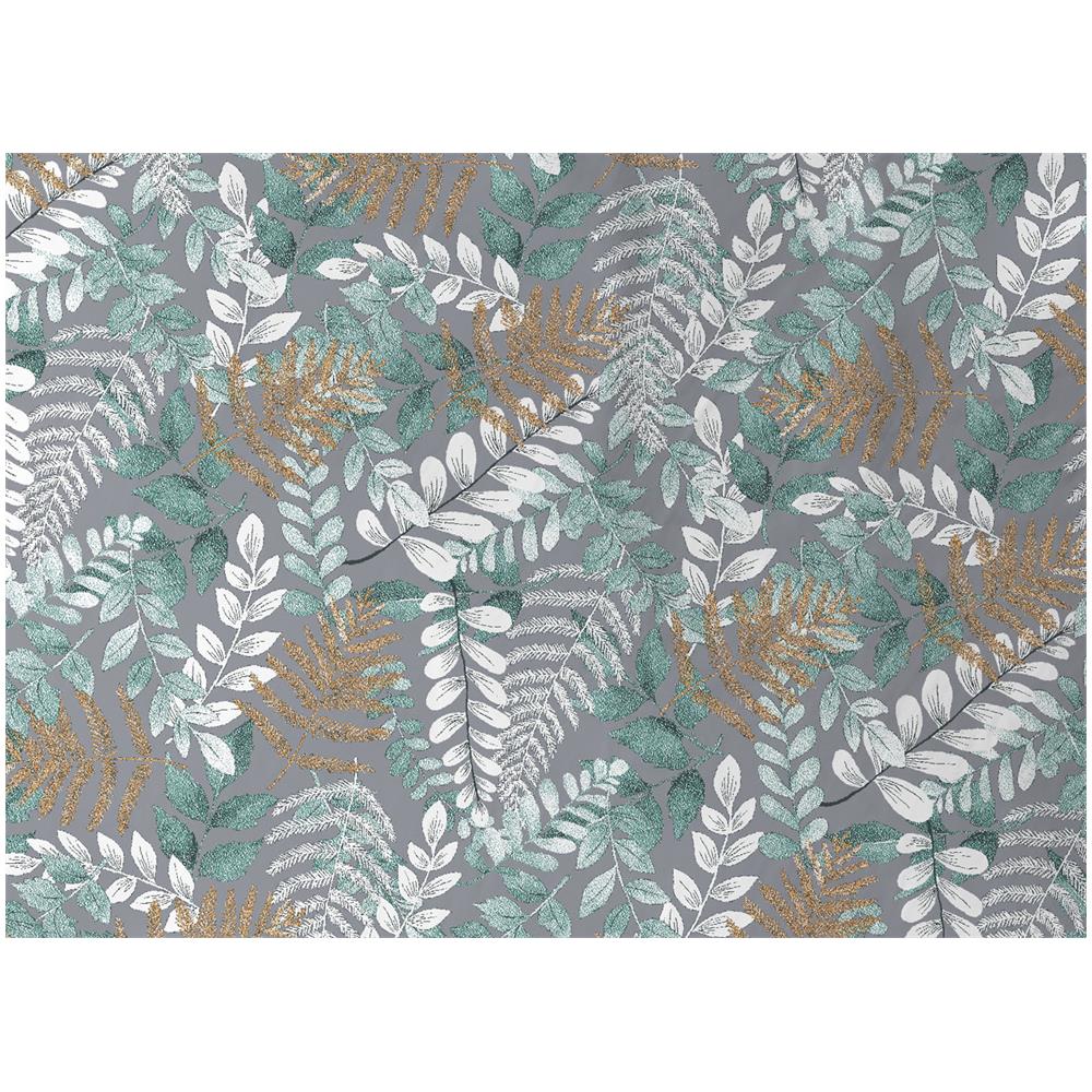 Completo Lenzuola In 100% Cotone Made Italy Disegno Foglie Botanico Singolo Foglie - Foto 5