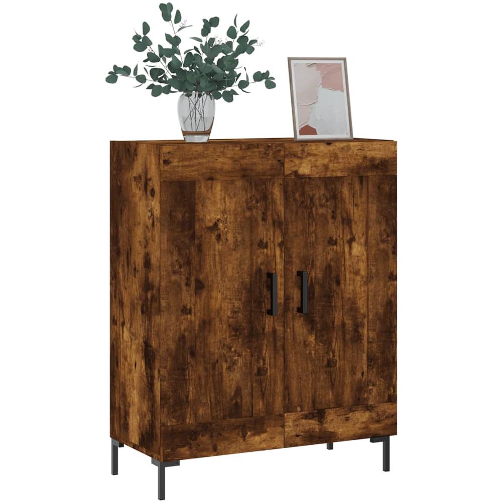 Credenza Rovere Fumo 69,5x34x90 Cm In Legno Multistrato - Foto 3