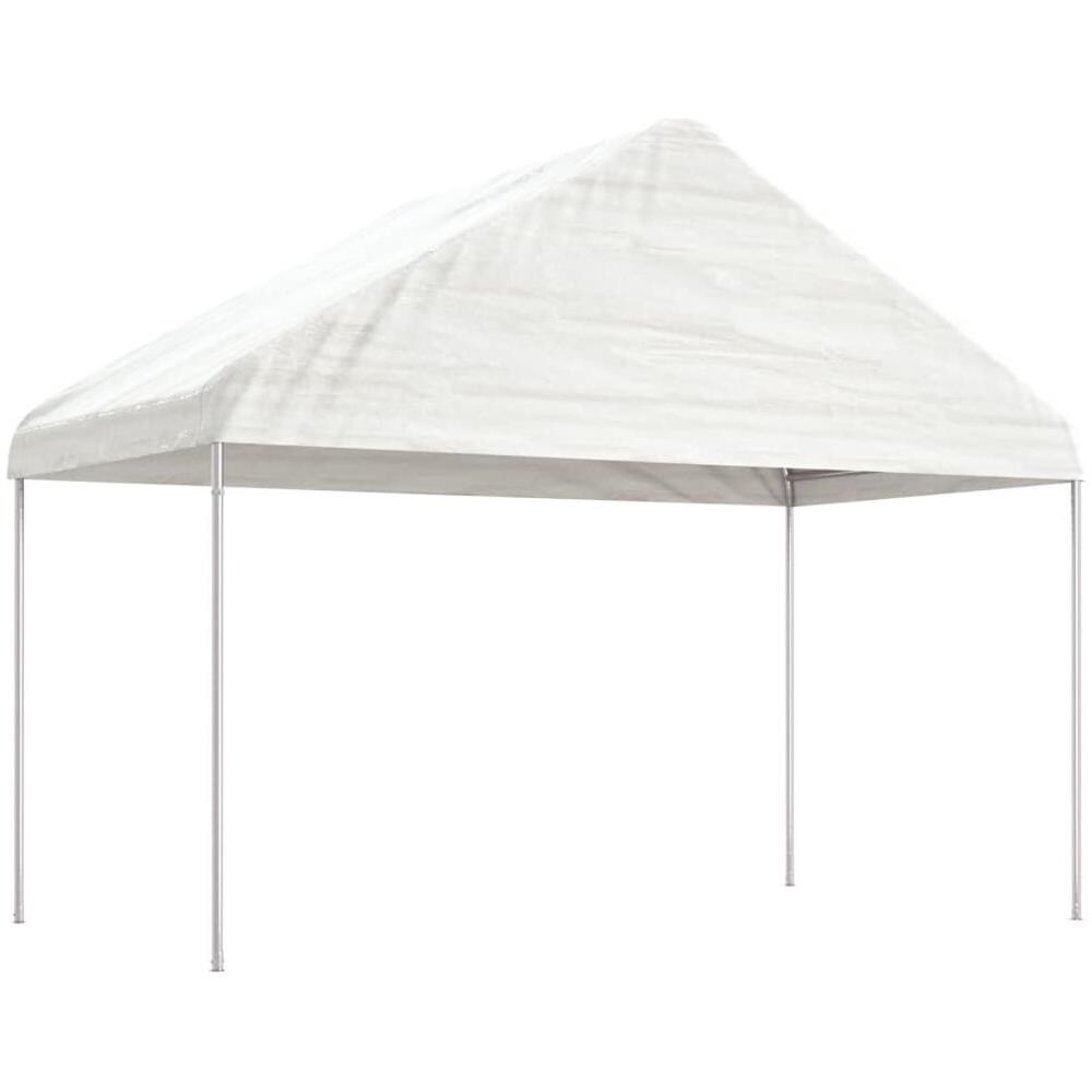 Gazebo Con Tetto Bianco 4,08x2,23x3,22 M In Polietilene - Foto 1