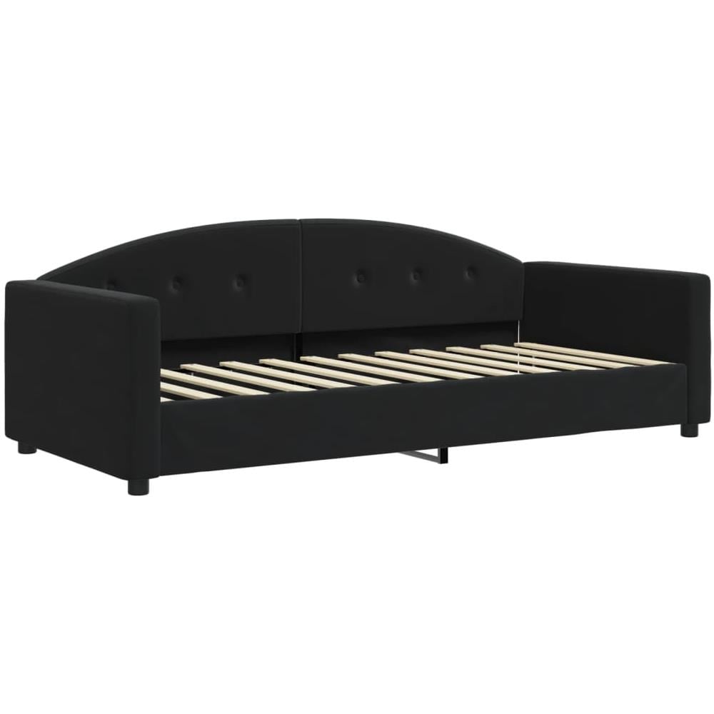 Letto Da Giorno Nero 90x200 Cm In Velluto - Foto 1