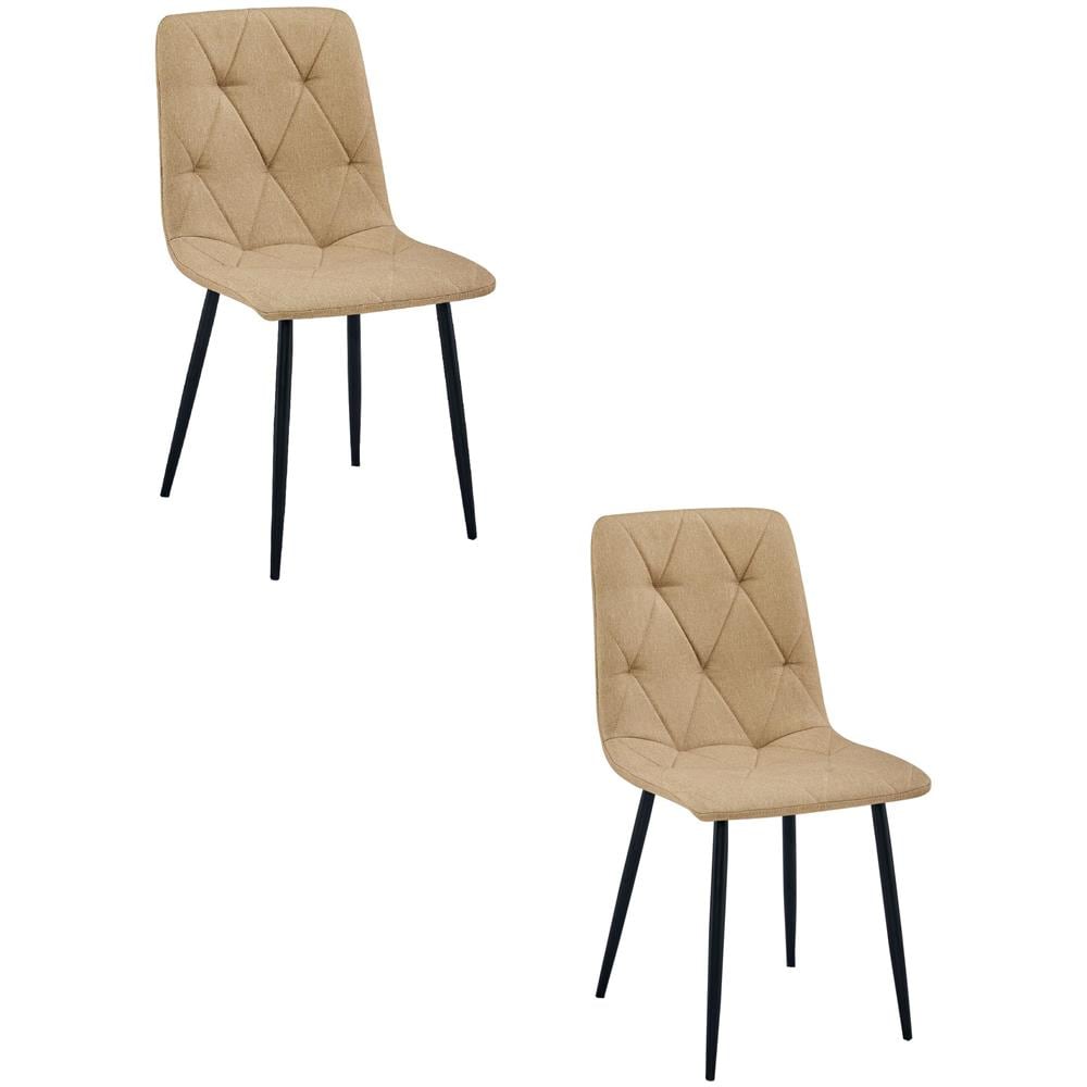 Sedia imbottita TYRA - Elegante marrone per soggiorno, cucina x2 - Foto 1