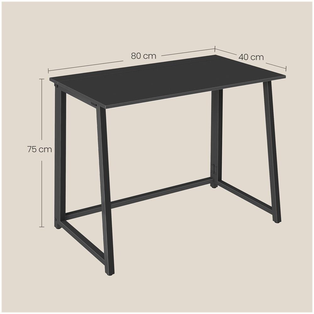 Scrivania pieghevole per computer Max 40x80 cm, nero /nero - Foto 1