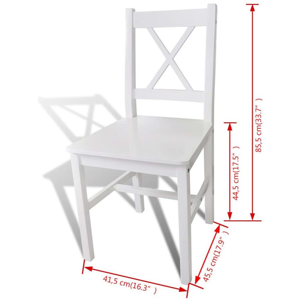 Sedia Da Tavola Bianca Legno 4 Pz - Foto 13