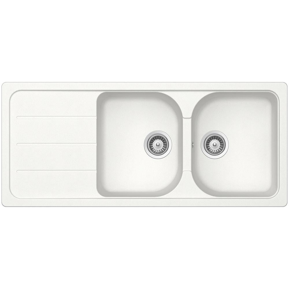 Lavello FOMD200A07 2 Vasche Gocciolatoio Dimensioni 116x50 cm colore Bianco Alpina serie Formhaus - Foto 1