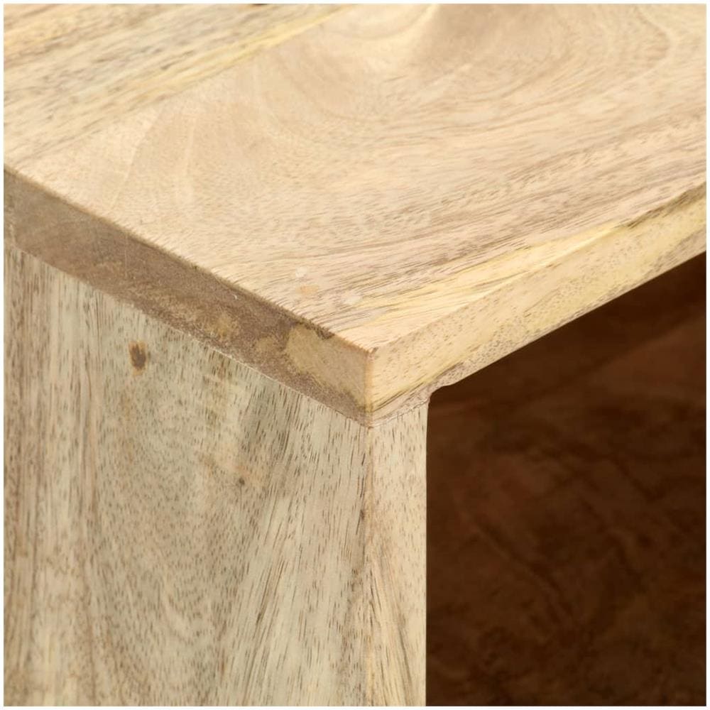 Tavolino Da Caffè 90x50x40 Cm In Legno Massello Di Mango - Foto 2