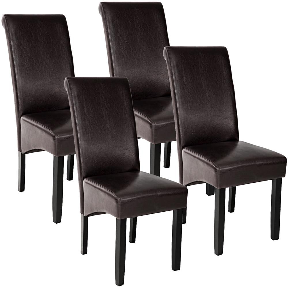 4 Sedie Da Sala Da Pranzo Con Seduta Ergonomica - Marrone - Foto 1