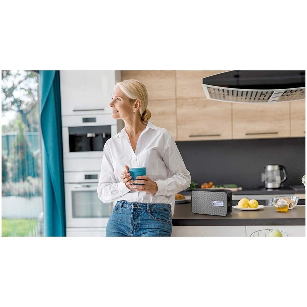 Radio DAB+ / FM RDS RF-D30BT Bluetooth Potenza 2 Watt Sveglia Resistente agli Spruzzi Colore Nero - Foto 8