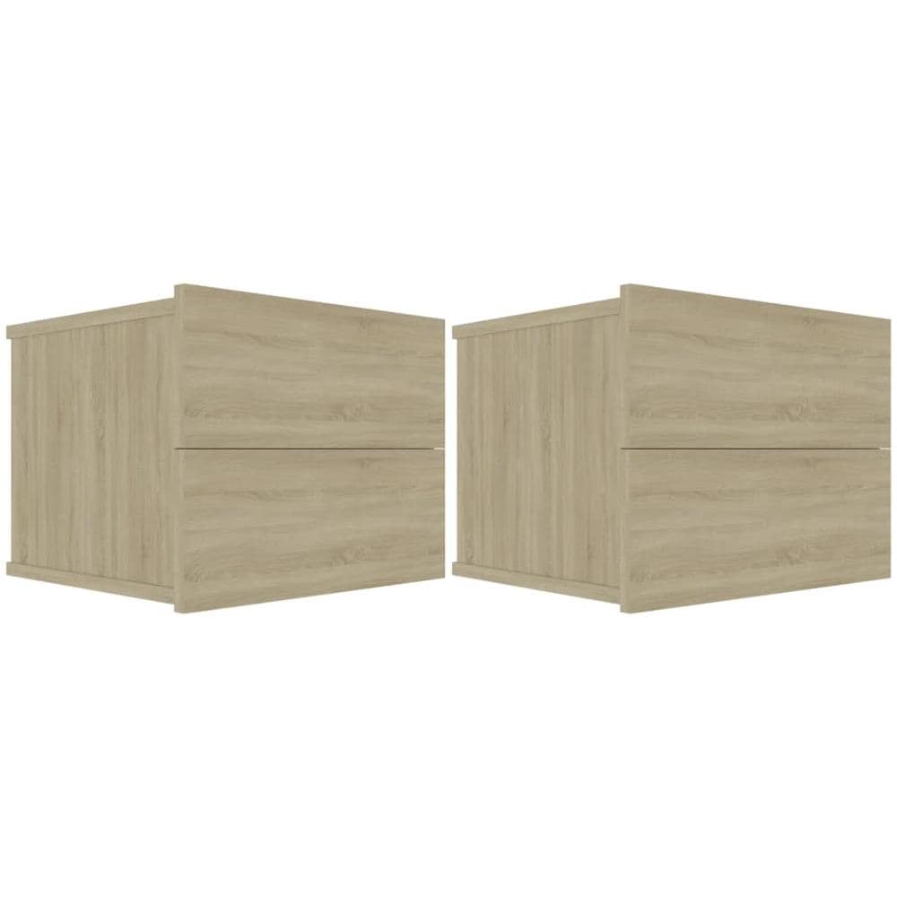 Comodini 2 pz Rovere Sonoma 40x30x30 cm in Legno Multistrato - Foto 2
