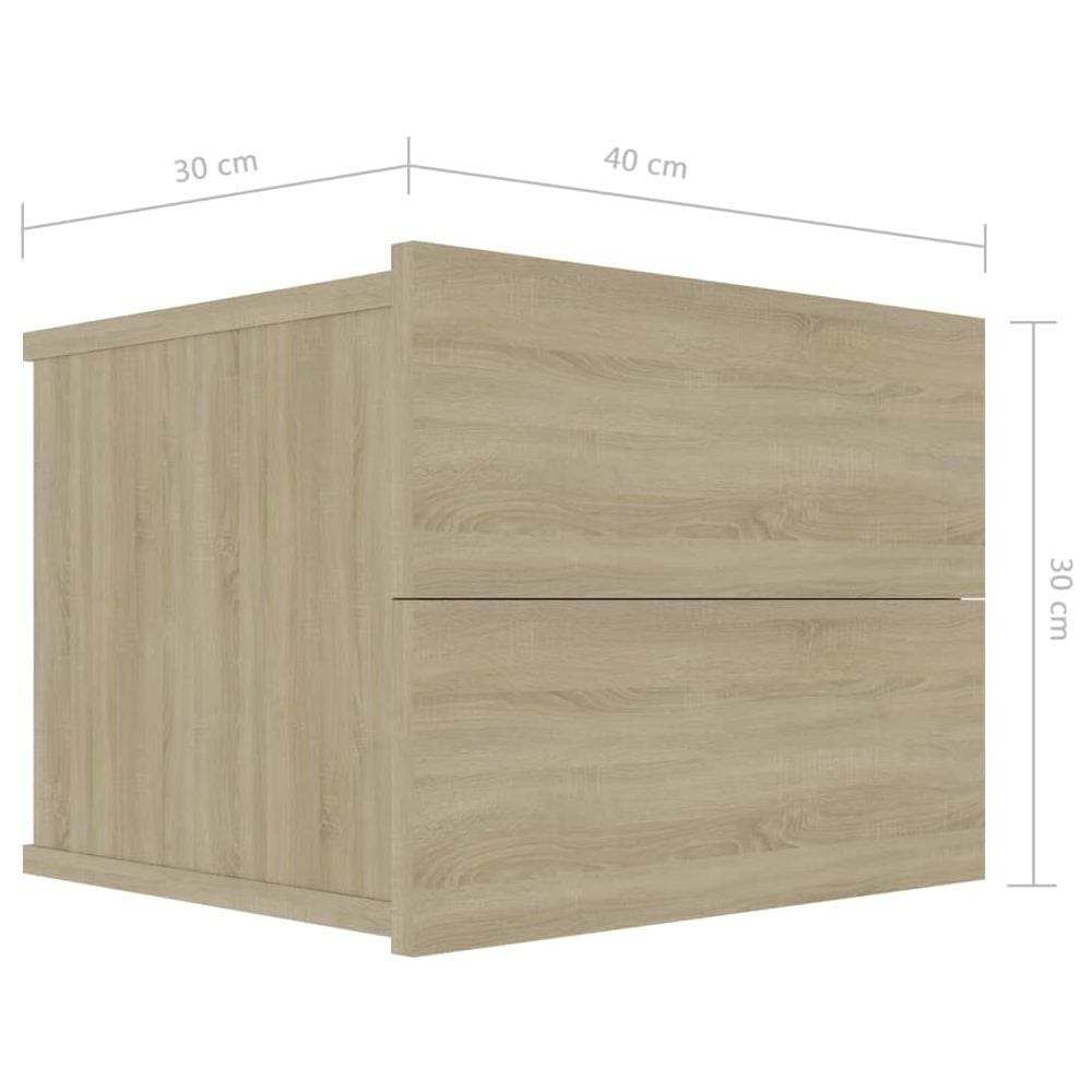 Comodini 2 pz Rovere Sonoma 40x30x30 cm in Legno Multistrato - Foto 9