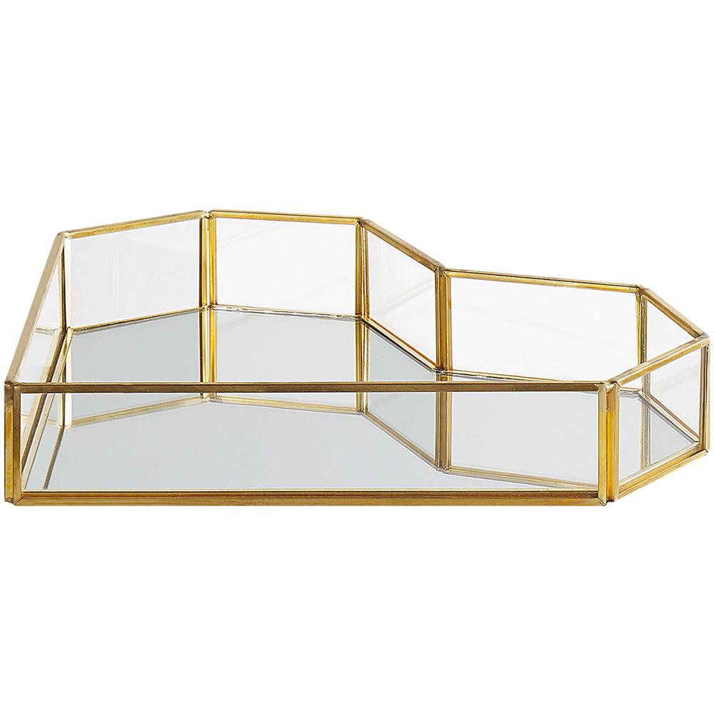 Vassoio Decorativo Specchiato Color Oro Pontivy - Foto 1