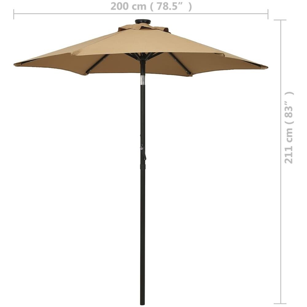 Ombrellone Con Led Talpa 200x211 Cm In Alluminio - Foto 2