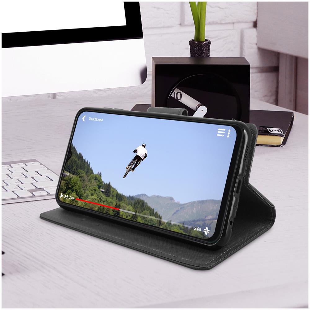 Custodia Samsung Galaxy A13 4g Copertina Portafoglio Funzione Supporto Nera - Foto 5