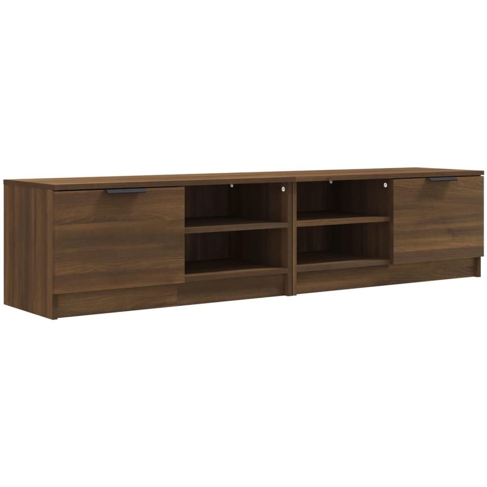 Mobili Tv 2 Pz Rovere Marrone 80x35x36,5cm In Legno Multistrato - Foto 1