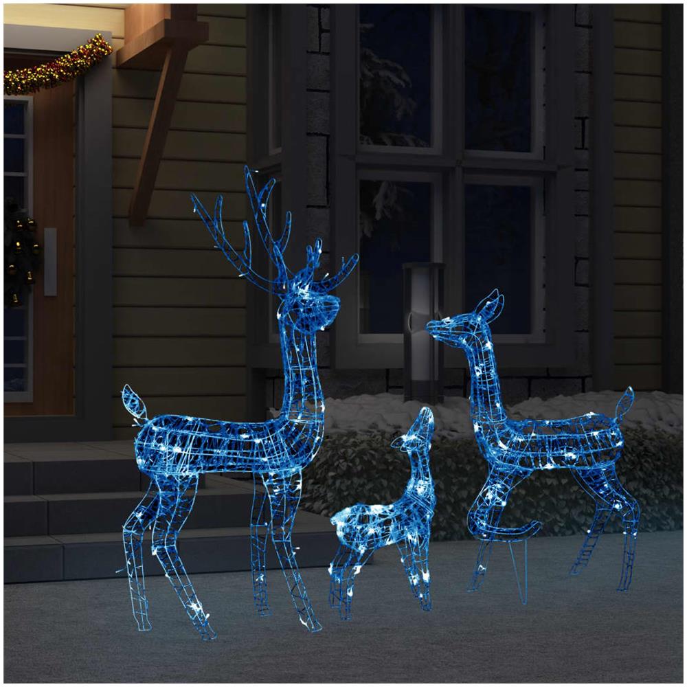 Famiglia di Renne di Natale 300 LED Blu in Acrilico - Foto 2