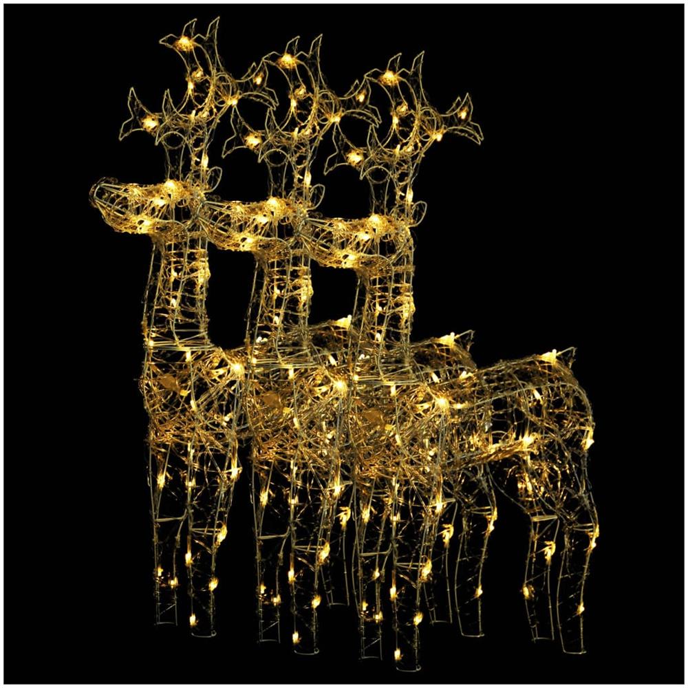 Decorazioni Natalizie Renne 3 Pz 60x16x100 Cm In Acrilico - Foto 2