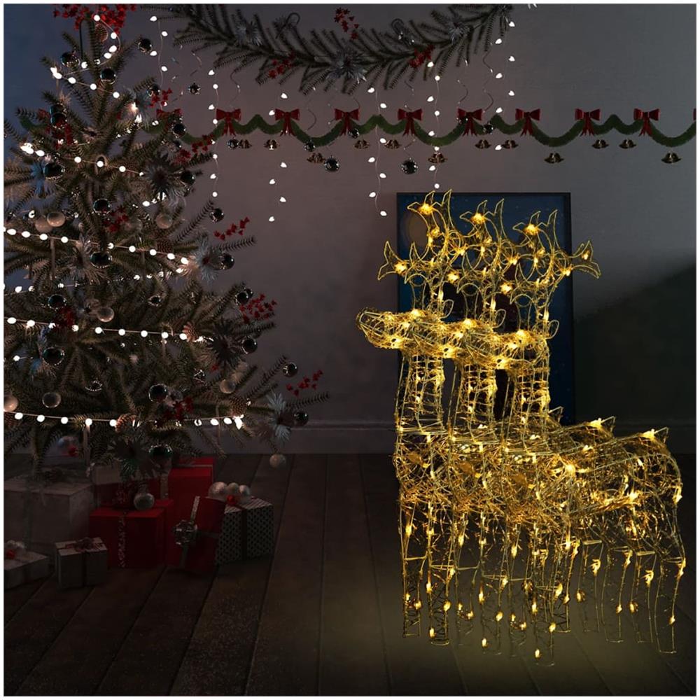 Decorazioni Natalizie Renne 3 Pz 60x16x100 Cm In Acrilico - Foto 1