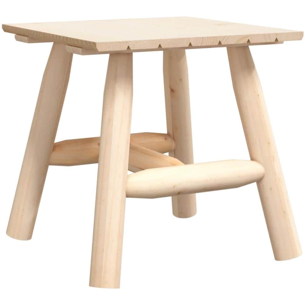 Tavolino 49x49x60 cm in Legno Massello di Abete Rosso - Foto 1