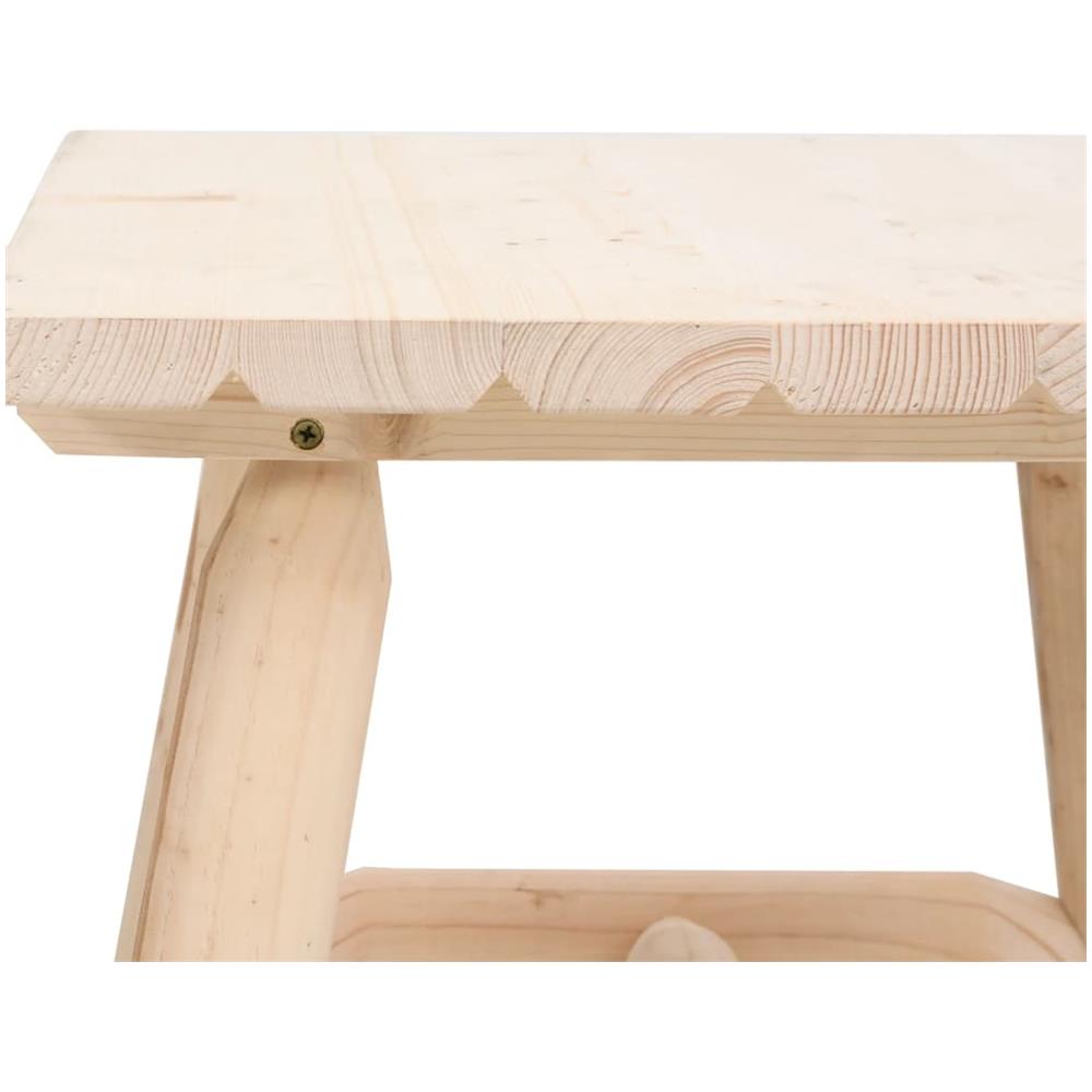 Tavolino 49x49x60 cm in Legno Massello di Abete Rosso - Foto 2