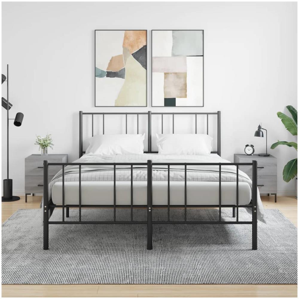 Comodini 2 Pz Grigio Sonoma 40x35x47,5 Cm In Legno Multistrato - Foto 1
