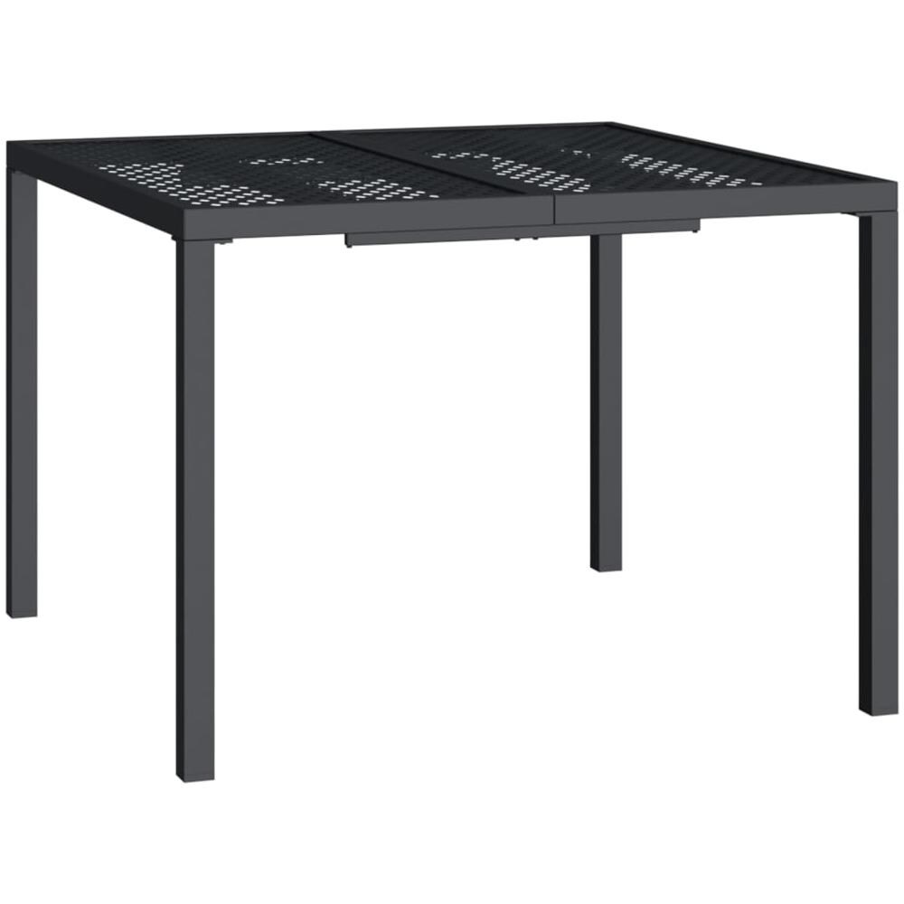 Tavolo Da Giardino Antracite 100x100x72 Cm Acciaio - Foto 2