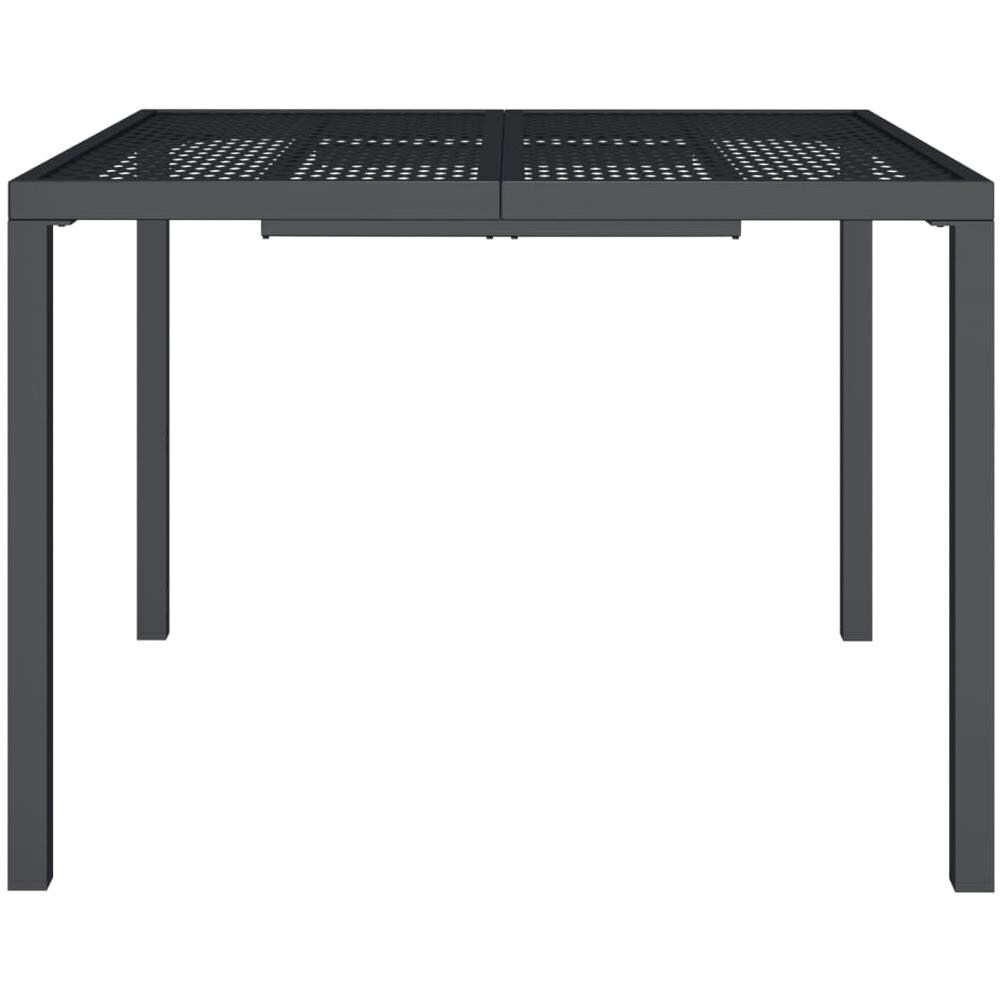 Tavolo Da Giardino Antracite 100x100x72 Cm Acciaio - Foto 3
