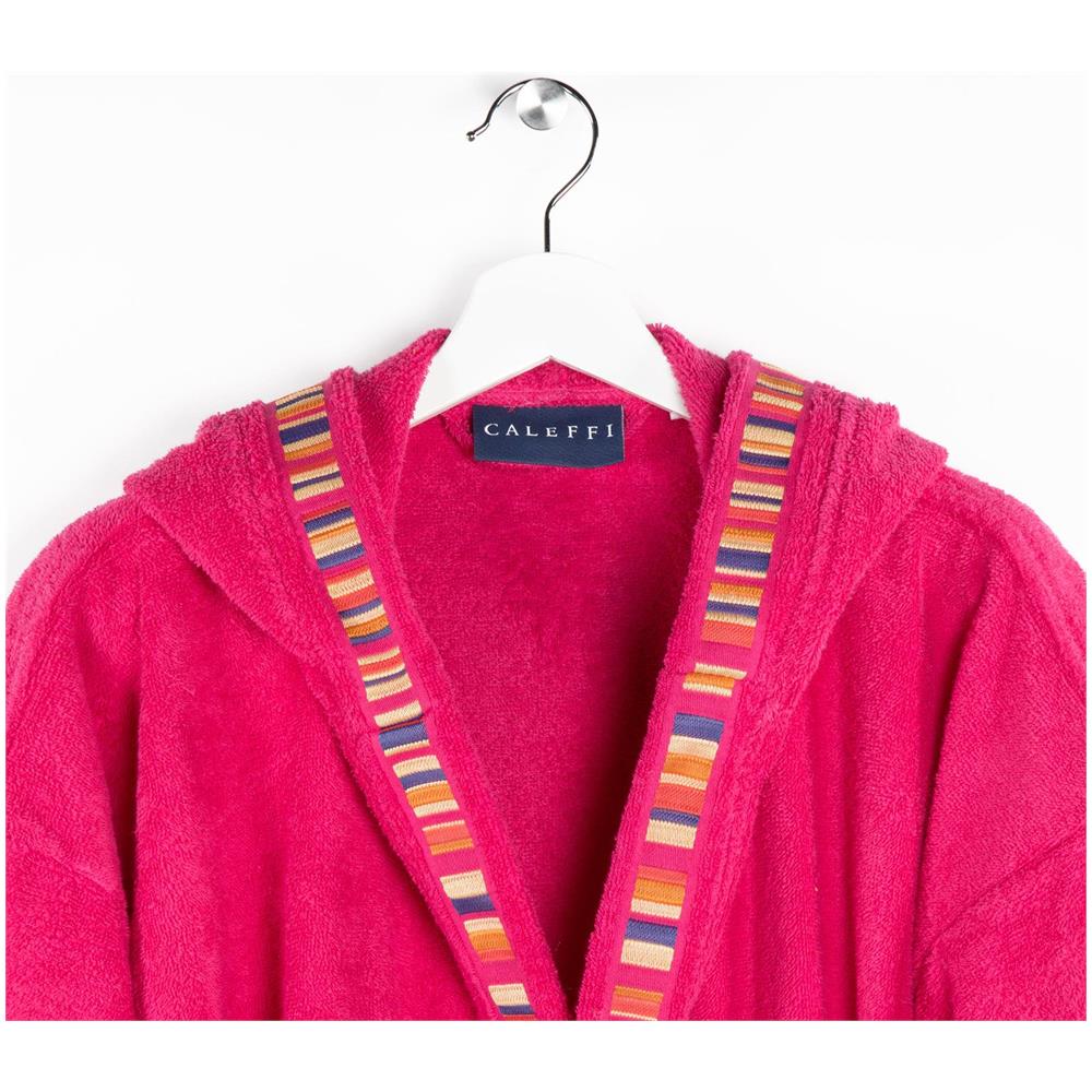 Accappatoio Con Cappuccio Spugnissima Yupi Junior In Cotone Colore Rosa Misura 4-6 Anni - Foto 3