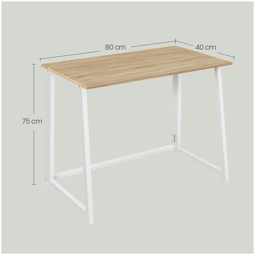 Scrivania pieghevole per computer Max 40x80 cm, quercia di Sonoma /bianco - Foto 1