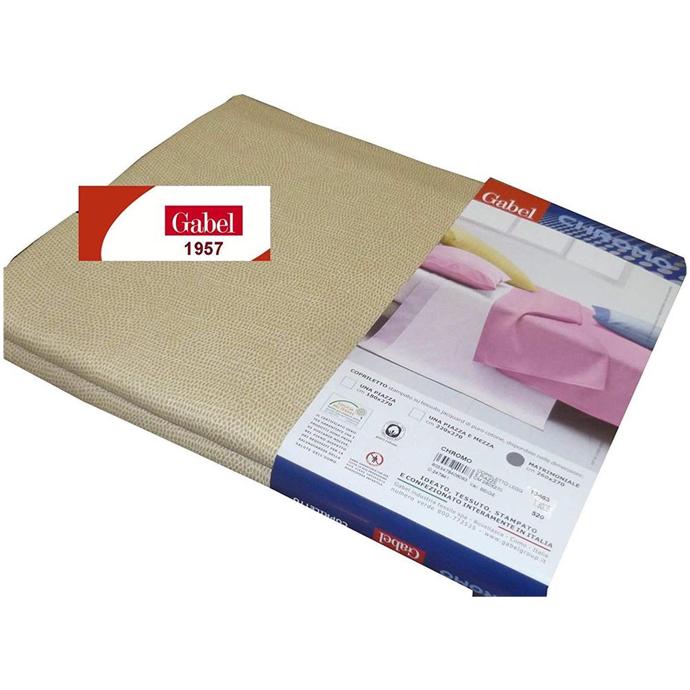 Chromo Copriletto Primaverile Cotone Letto Matrimoniale Colore Beige - Foto 1