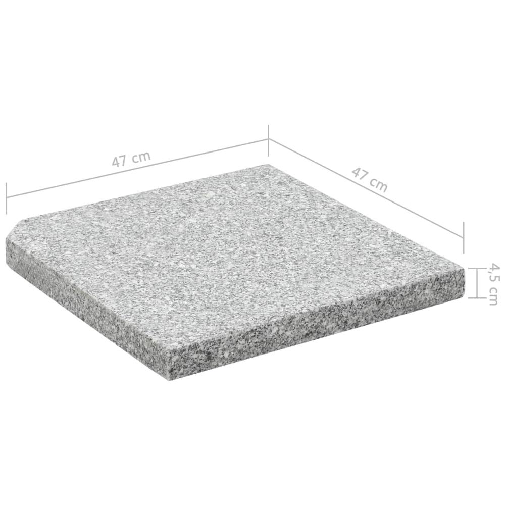 Piastra Per Parasole In Granito Quadrata 25 Kg Grigia - Foto 6