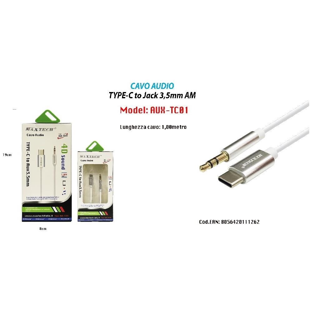 Trade Shop - Cavo Adattatore Audio Cuffie Aux Jack 3,5mm Maschio A Type-c  Maxtech Aux-tc01 - ePRICE