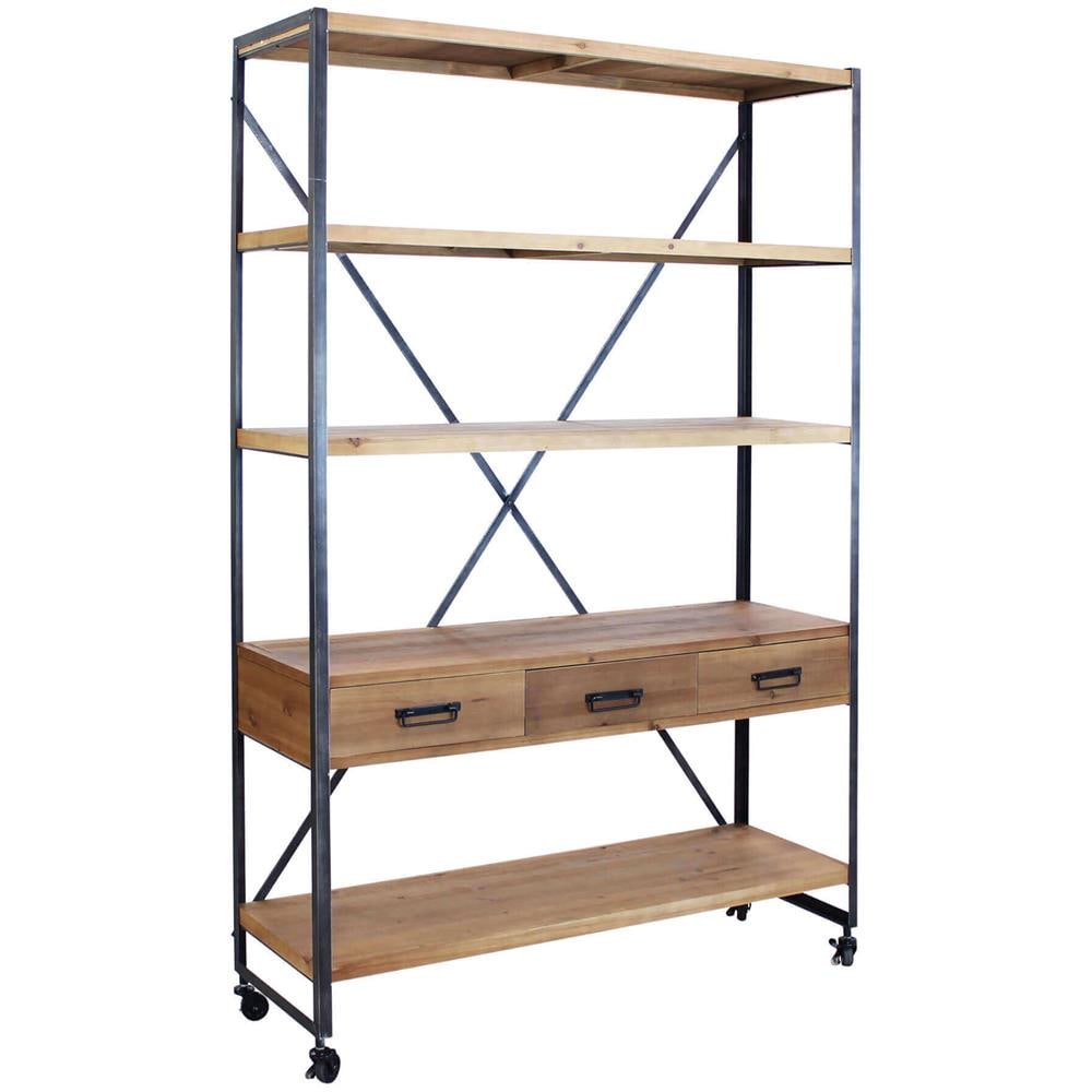 Nepo - Libreria In Legno E Acciaio - Foto 1