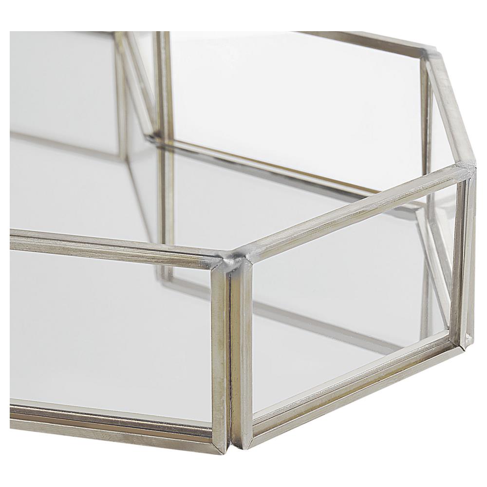 Vassoio Decorativo Specchiato Color Argento Pontivy - Foto 2