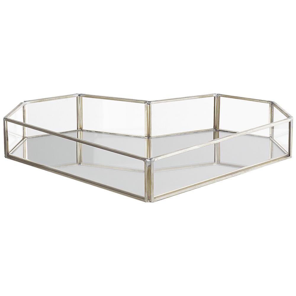 Vassoio Decorativo Specchiato Color Argento Pontivy - Foto 7