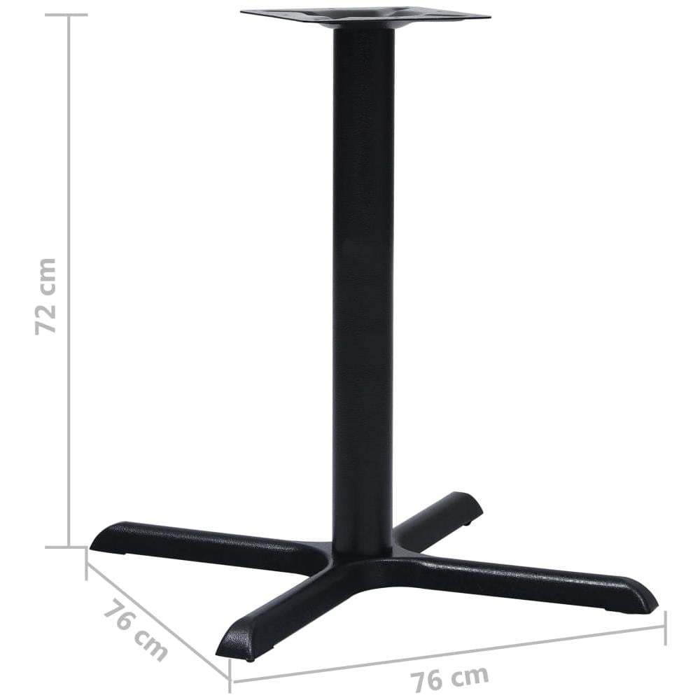 Gamba Per Tavolino Da Bar Nero 76x76x72 Cm In Ghisa - Foto 6