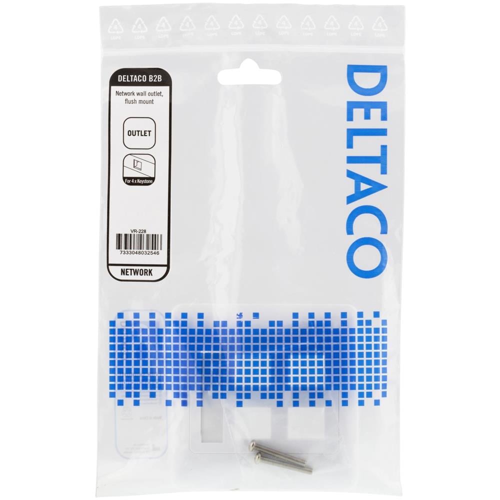 Presa Da Incasso A Muro Per Keystone, 4 Porte, Bianco - Foto 2