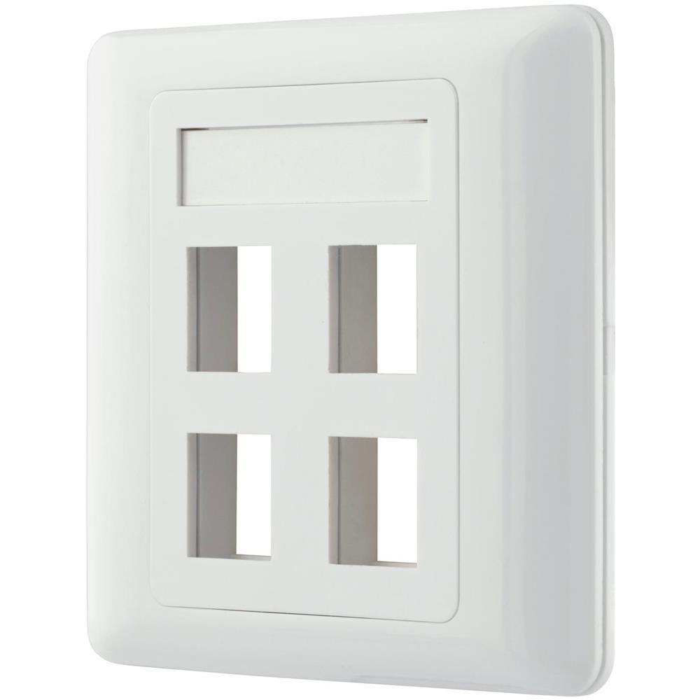 Presa Da Incasso A Muro Per Keystone, 4 Porte, Bianco - Foto 1