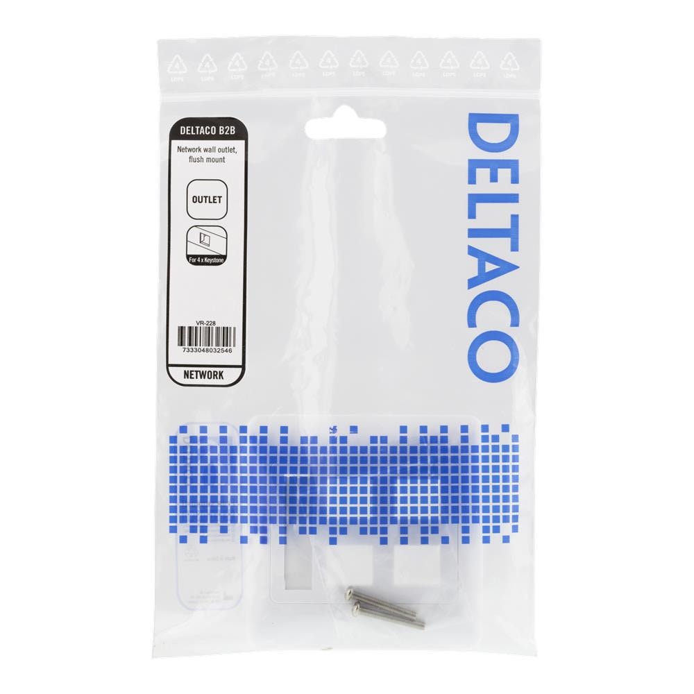 Presa Da Incasso A Muro Per Keystone, 4 Porte, Bianco - Foto 8