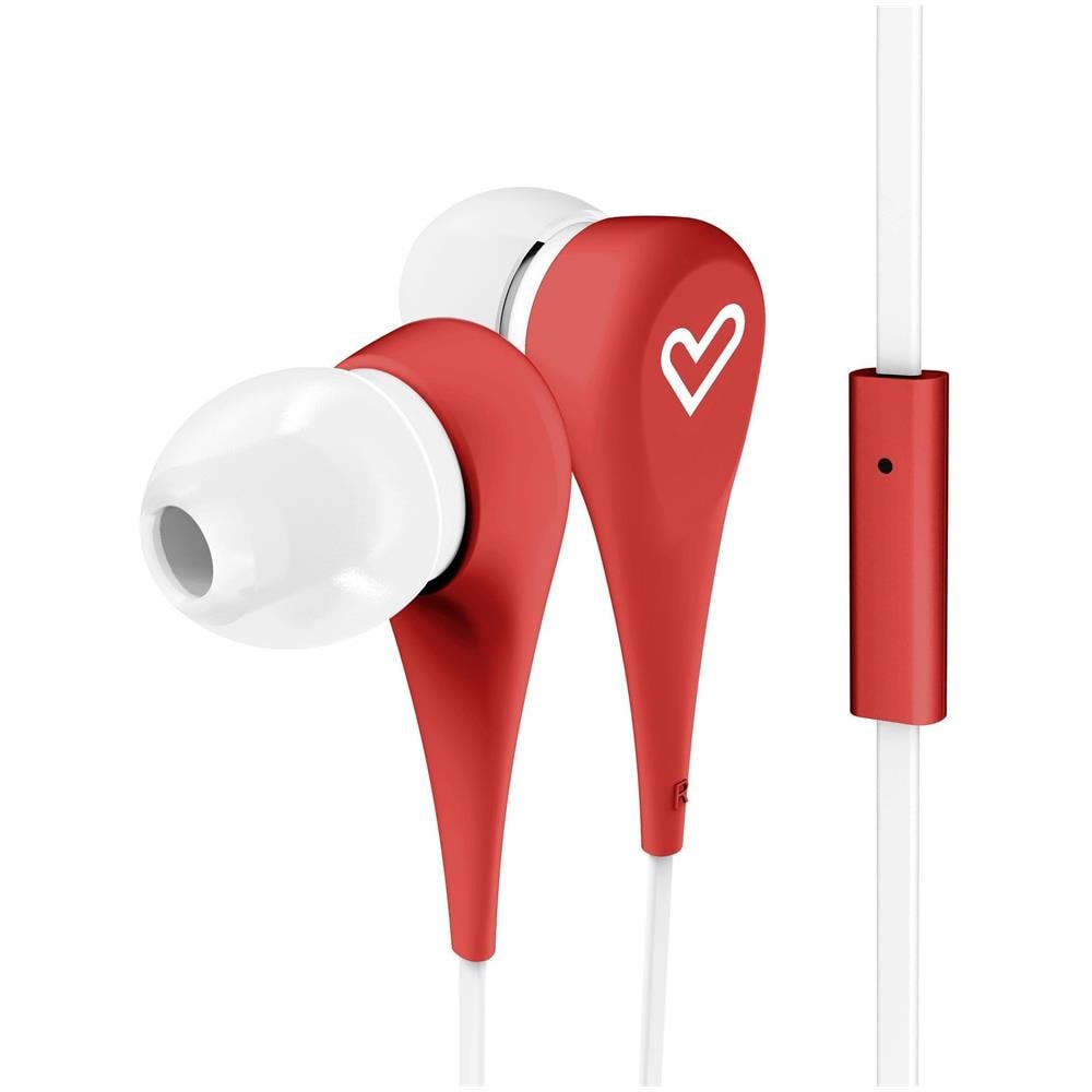 Style 1+ Auricolare Stereo con Microfono + Tasto Volume - Rosso - Foto 1